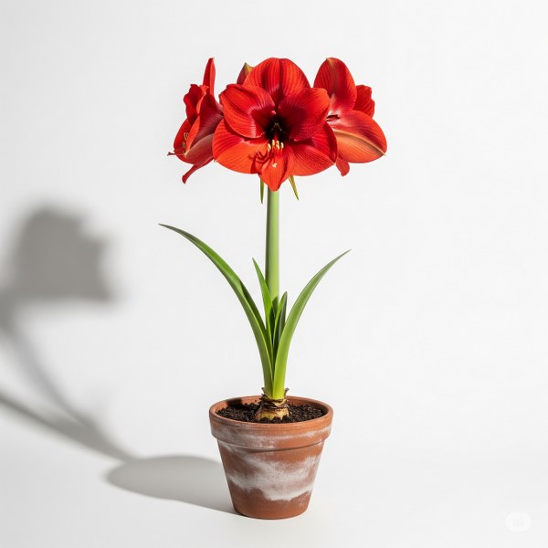 Bunga Amarilys Warna Merah ukuran 20-40cm (hippeastrum)Deawas Siap Berbunga